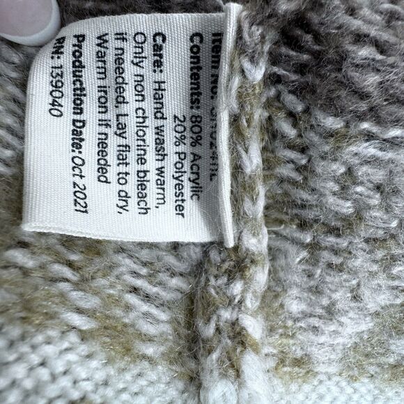 Matilda Jane Good Hart Fair Isle Sweater Cardigan Medium Bohemian Tan Cream NWT - Picture 8 of 10